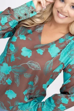 Damskie Polski Bluzka Elegancka XEVIN Wzór 1