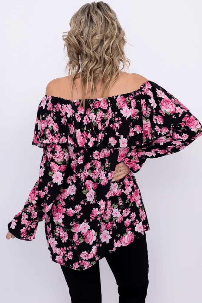 Damskie Włoski Bluzka hiszpanka BERNEDI Wzór 2