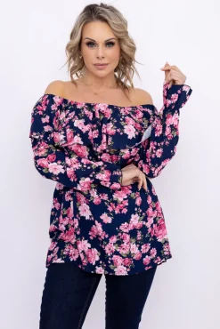 Damskie Włoski Bluzka hiszpanka BERNEDI Wzór 3