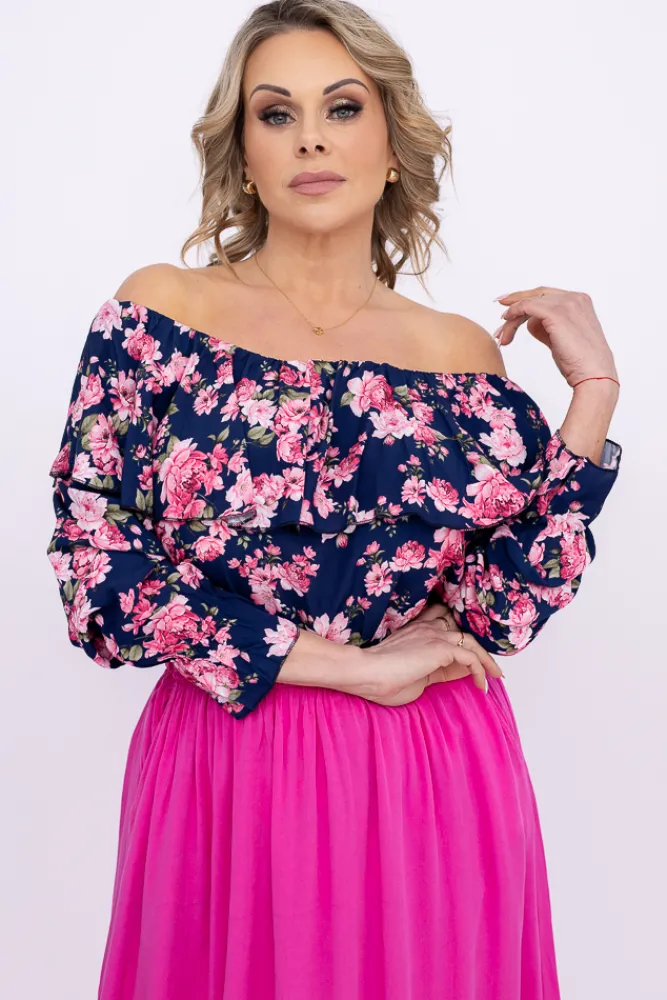 Damskie Włoski Bluzka hiszpanka BERNEDI Wzór 3