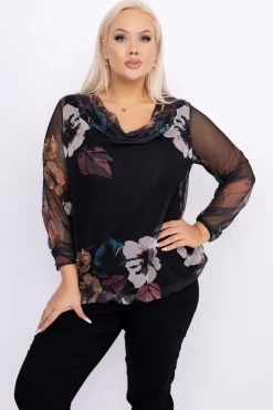 Damskie Włoski Bluzka siateczkowa ARGASI Wzór 1