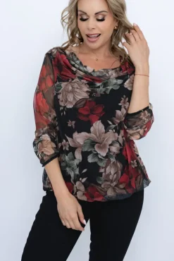 Damskie Włoski Bluzka siateczkowa LAMARA Wzór 1