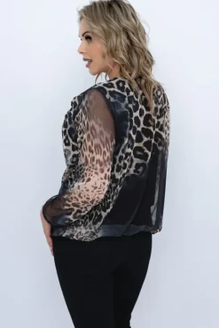 Damskie Włoski Bluzka siateczkowa LAMARA Wzór 2