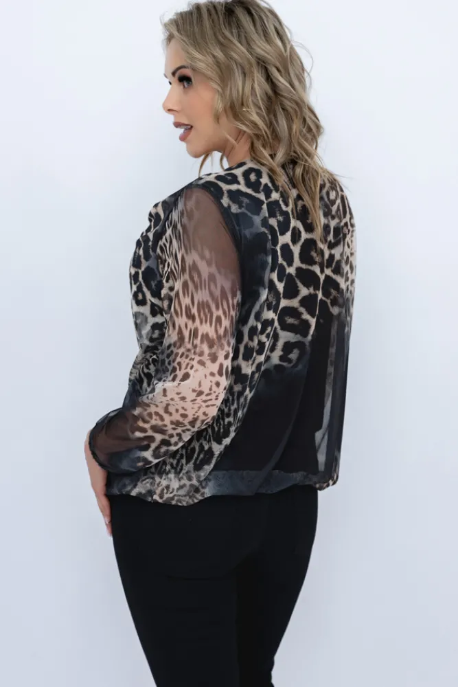 Damskie Włoski Bluzka siateczkowa LAMARA Wzór 2