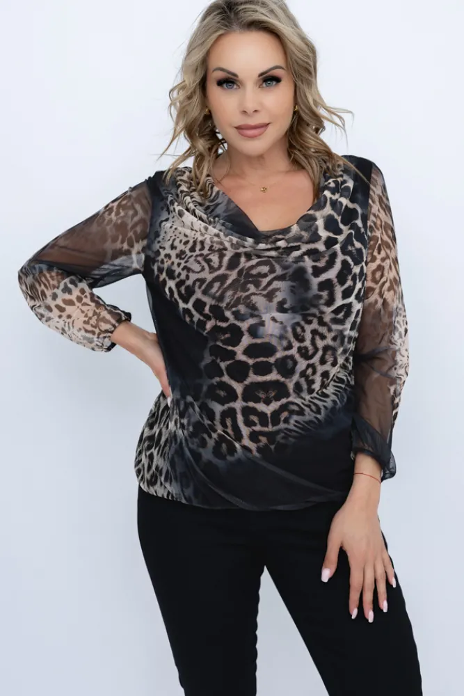 Damskie Włoski Bluzka siateczkowa LAMARA Wzór 2