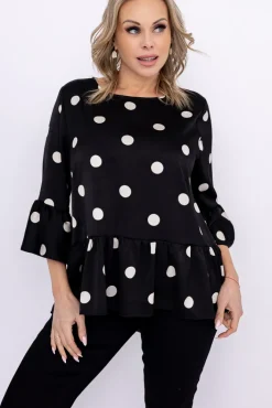Damskie Polski Bluzka z falbaną TREVI Wzór 4