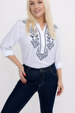 Damskie Bluzka z haftem IRIALI Wzór 5