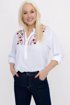 Damskie Bluzka z haftem IRIALI Wzór 4