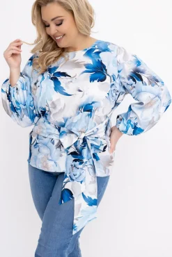 Damskie Polski Bluzka z wiązaniem BENERVI Wzór 8