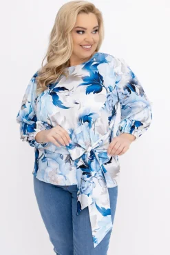 Damskie Polski Bluzka z wiązaniem BENERVI Wzór 8