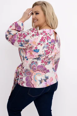 Damskie Polski Bluzka z wiązaniem BENERVI Wzór 9