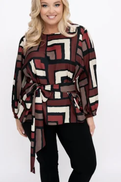 Damskie Polski Bluzka z wiązaniem BENERVI Wzór 4