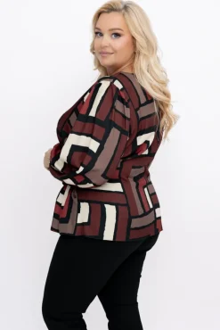 Damskie Polski Bluzka z wiązaniem BENERVI Wzór 4