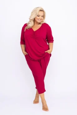 Polski Bordowa Piżama VERMIA