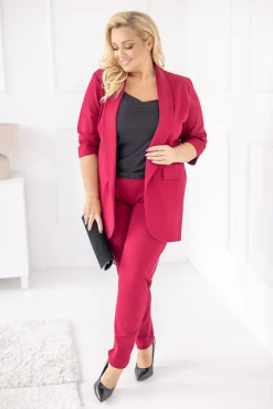 Damskie Polski Bordowy Garnitur CINTA