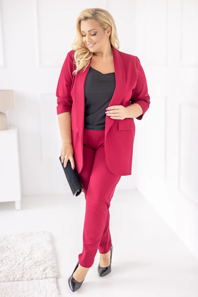 Damskie Polski Bordowy Garnitur CINTA