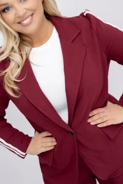 Damskie Włoski Bordowy Garnitur dresowy OKARIO