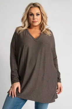 Damskie Włoski Brunatny Sweter oversize NELVI