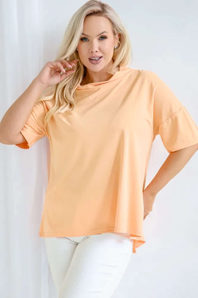 Damskie Polski Brzoskwiniowa Bluzka KONTISIO