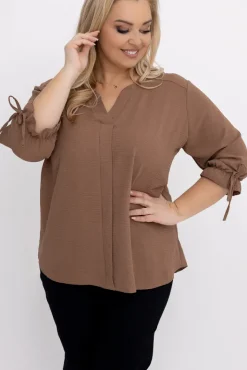 Damskie Polski Brązowa Bluzka CRYNO