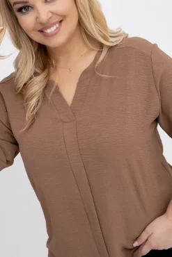 Damskie Polski Brązowa Bluzka CRYNO