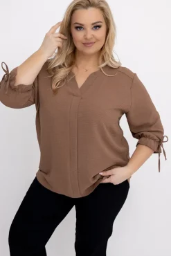 Damskie Polski Brązowa Bluzka CRYNO