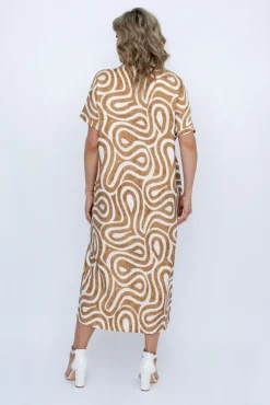 Polski Brązowa Sukienka SETERTI