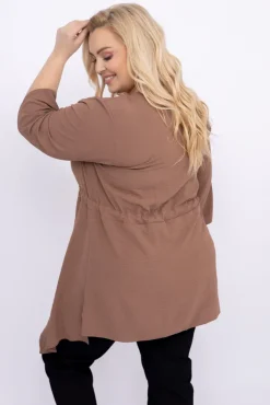 Damskie Polski Brązowa Tunika asymetryczna CLARIN