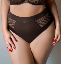 Polski Brązowe Figi BROWNIE Wysoki Stan