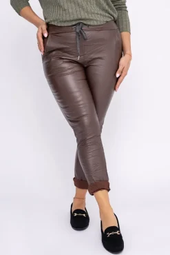 Damskie Włoski Brązowe Spodnie IDOLA