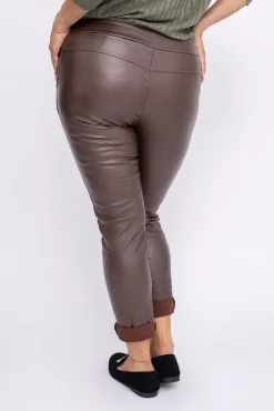 Damskie Włoski Brązowe Spodnie IDOLA