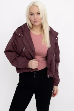Damskie Burgundowa Kurtka ASNEL