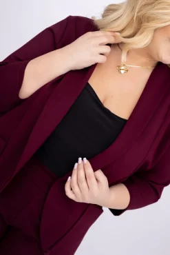 Damskie Polski Burgundowa Marynarka BAKIOLA