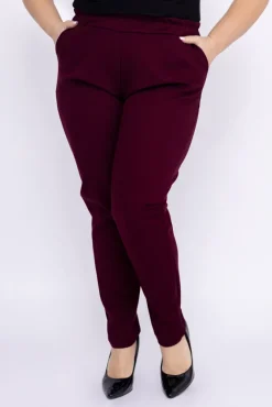 Damskie Polski Burgundowe Spodnie BAKIOLA