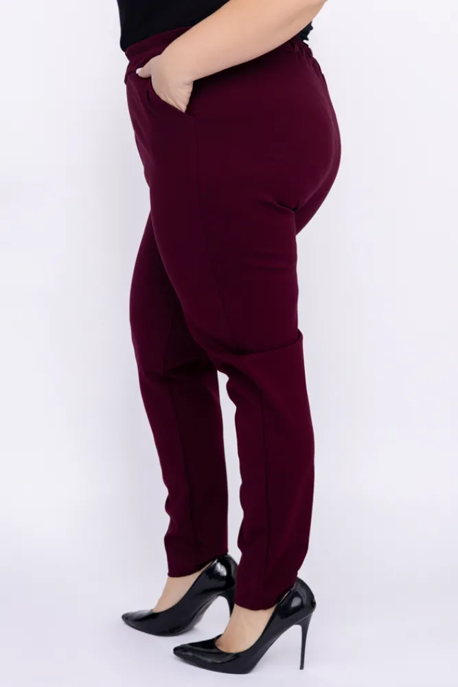 Damskie Polski Burgundowe Spodnie BAKIOLA