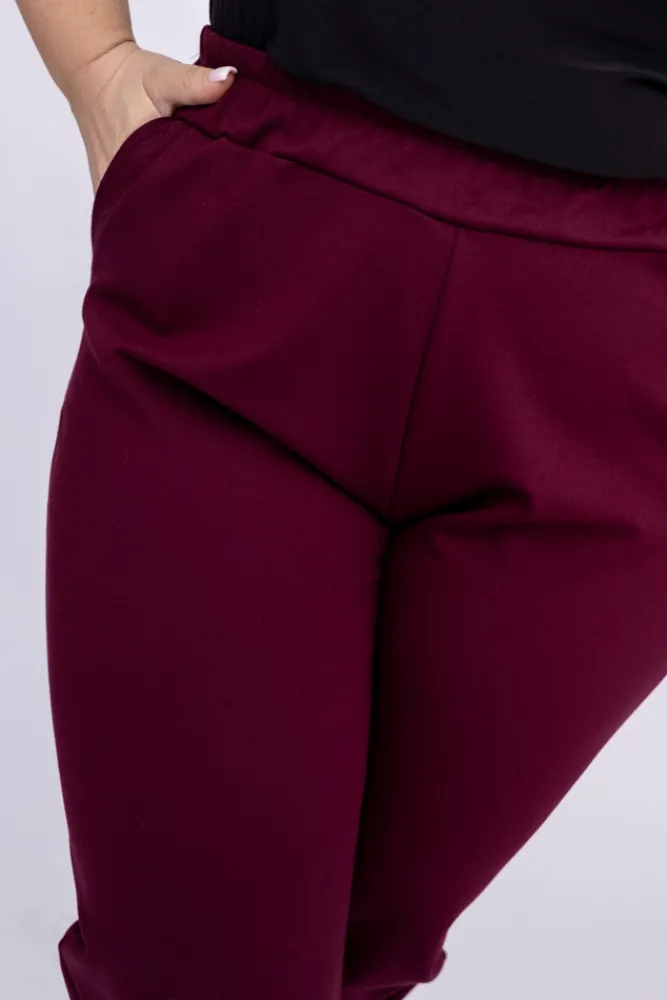 Damskie Polski Burgundowe Spodnie BAKIOLA