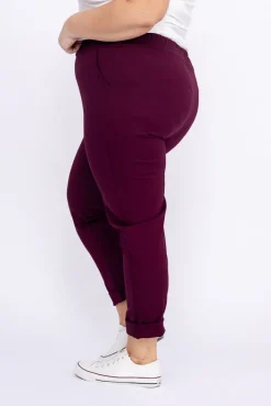 Damskie Polski Burgundowe Spodnie CINTA