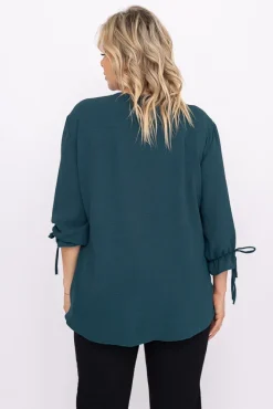 Damskie Polski Butelkowozielona Bluzka CRYNO