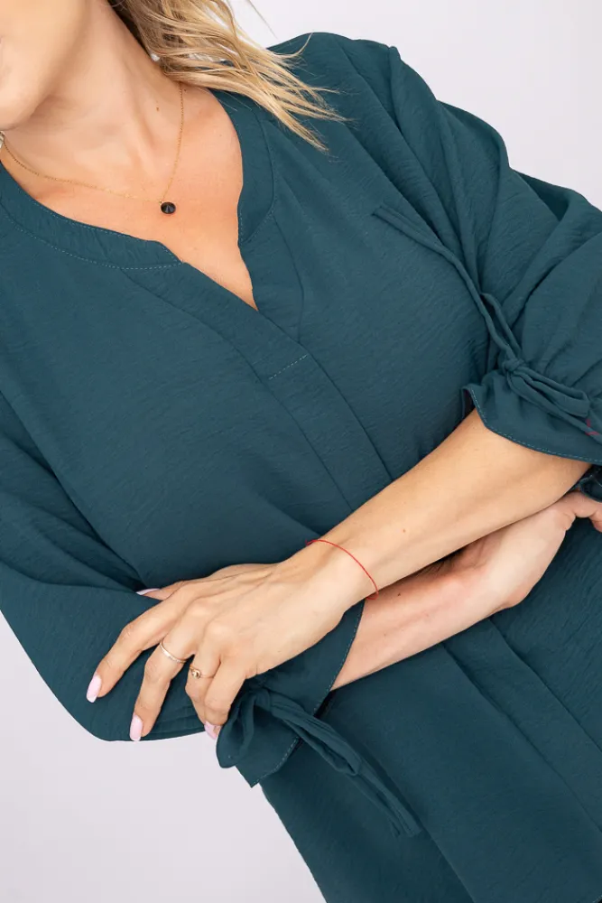 Damskie Polski Butelkowozielona Bluzka CRYNO