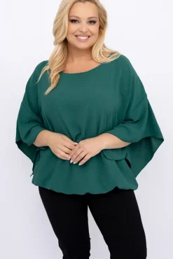 Damskie Polski Butelkowozielona Bluzka ETERNAL