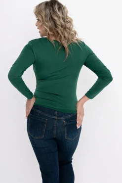 Damskie Włoski Butelkowozielona Bluzka NEQTI