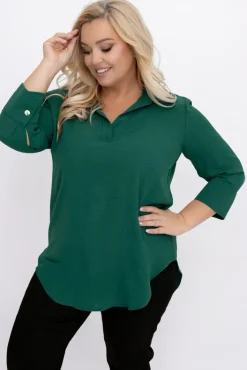 Damskie Polski Butelkowozielona Koszula VENTELI