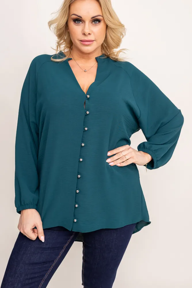 Damskie Polski Butelkowozielona Koszula KERI