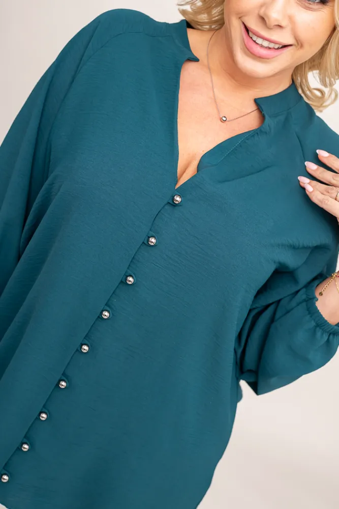 Damskie Polski Butelkowozielona Koszula KERI