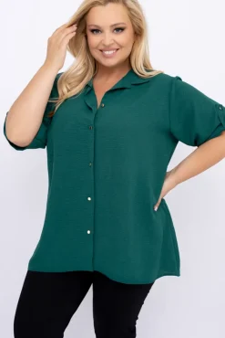 Damskie Polski Butelkowozielona Koszula TIARO