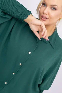 Damskie Włoski Butelkowozielona Koszula BELUNTI