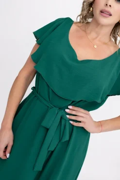 Polski Butelkowozielona Sukienka DENVER