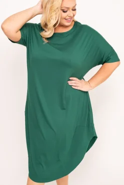 Polski Butelkowozielona Sukienka SPINER