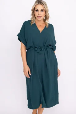 Polski Butelkowozielona Sukienka MICHIGAN