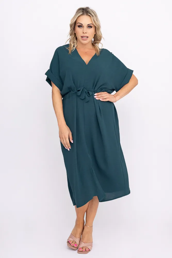 Polski Butelkowozielona Sukienka MICHIGAN